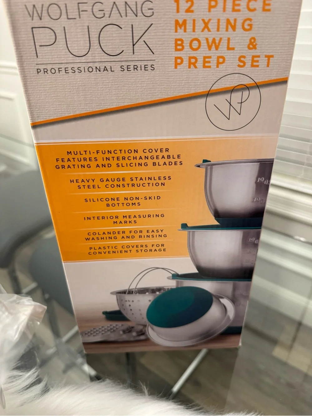 PUCK 12-Piece Mixing Bowl & Prep Set with Teal Lids